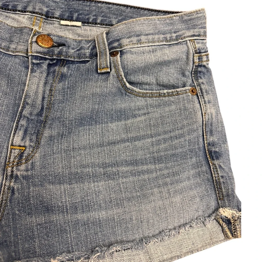 J.Crew Womens Light Wash Denim Cut Off Shorts‎ Raw Hem Size 27 Blue Cotton